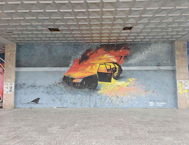 Burning Car - Irakli Toklikishvili