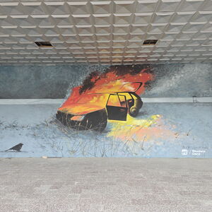 Burning Car - Irakli Toklikishvili